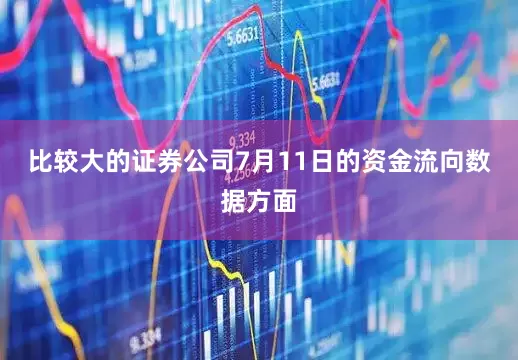 比较大的证券公司7月11日的资金流向数据方面