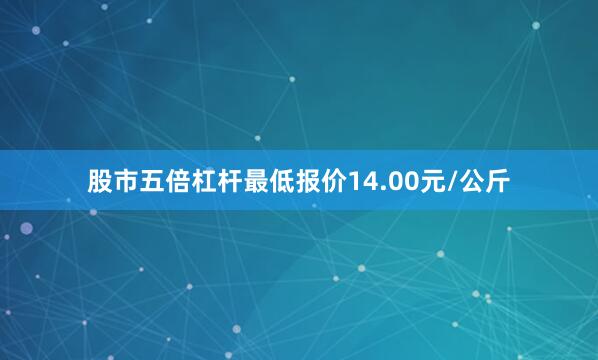 股市五倍杠杆最低报价14.00元/公斤