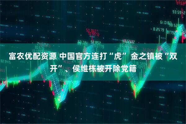 富农优配资源 中国官方连打“虎” 金之镇被“双开”、侯维栋被开除党籍