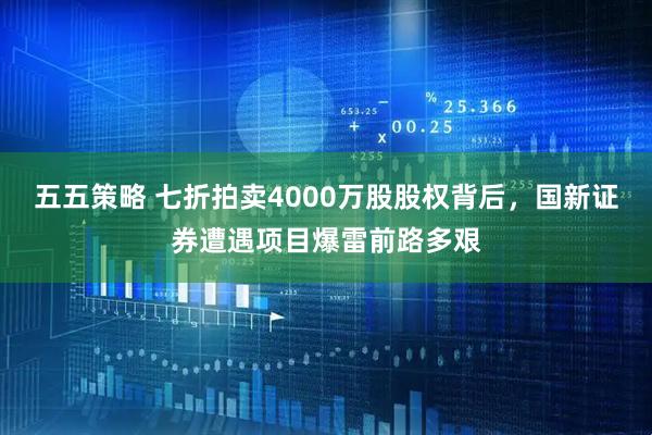 五五策略 七折拍卖4000万股股权背后，国新证券遭遇项目爆雷前路多艰